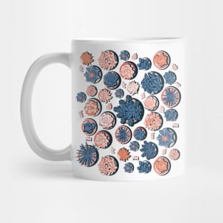 Succulent pots // blue and coral Mug